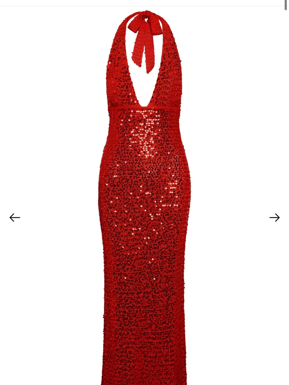 Red Sequin Halter
